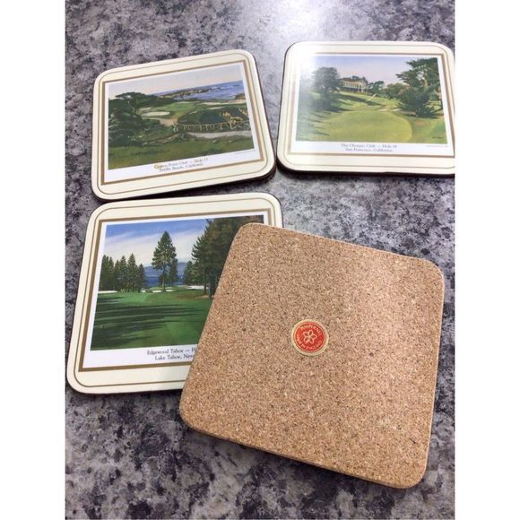 Vintage Pimpernel Deluxe Finish Traditional Collection 6 PC Coasters Original Bo - Picture 3 of 15